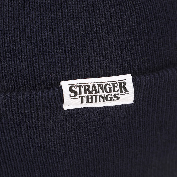 Stranger Things - WSQK Embroidery Navy Acrylic Yarn Standard Cuff Beanie