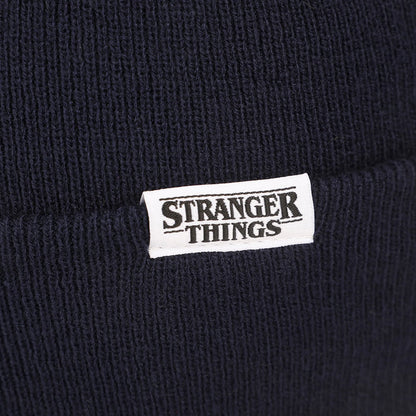 Stranger Things - WSQK Embroidery Navy Acrylic Yarn Standard Cuff Beanie