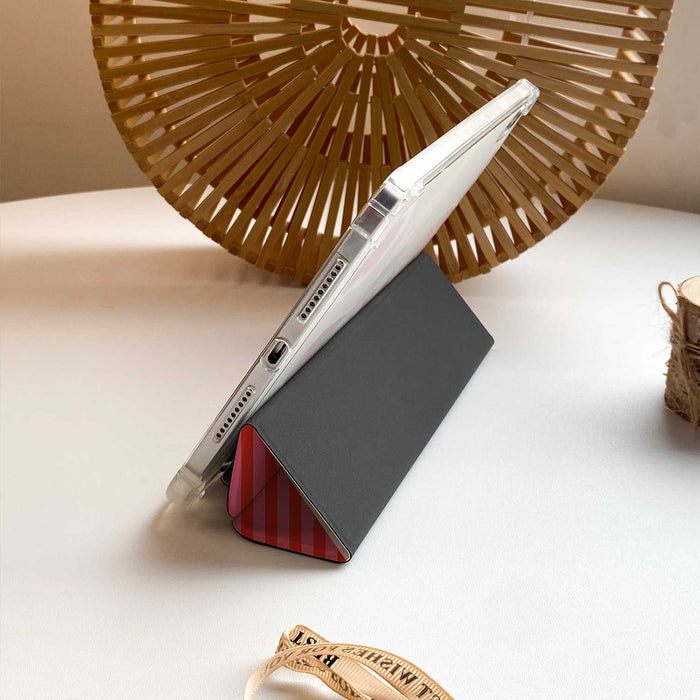 Stripe Pattern iPad Case - Red