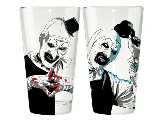 Surreal Entertainment Terrifier Art the Clown - Terrifier 16oz 2 Pack Pint Glasses