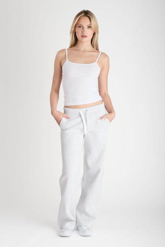 Sweatpants Girl Straight Wide Light Grey