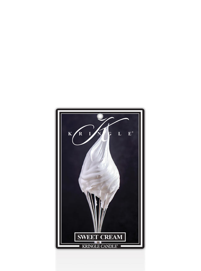 Kringle Candle Sweet Cream air freshener on a white background
