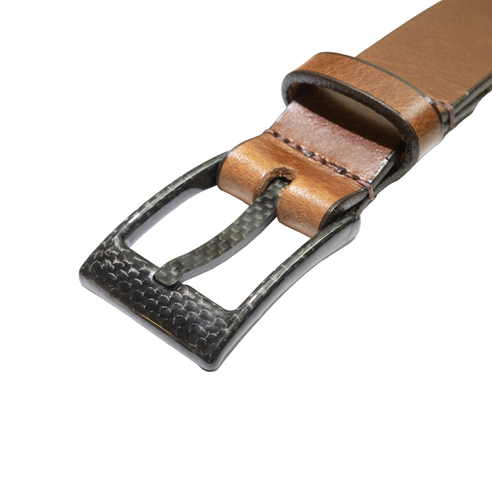 The Classified Brown Leather Belt by Nickel Smart®