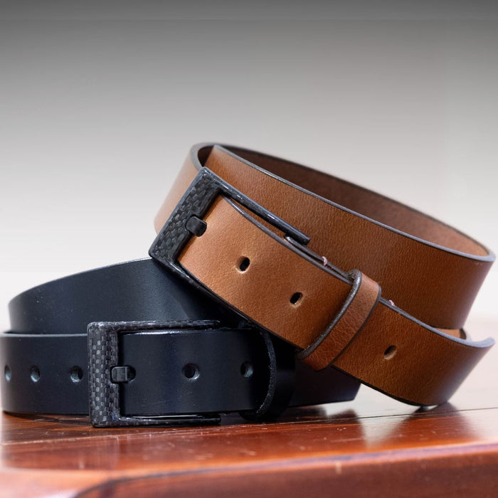 The Classified Leather Belt Set by Nickel Smart®