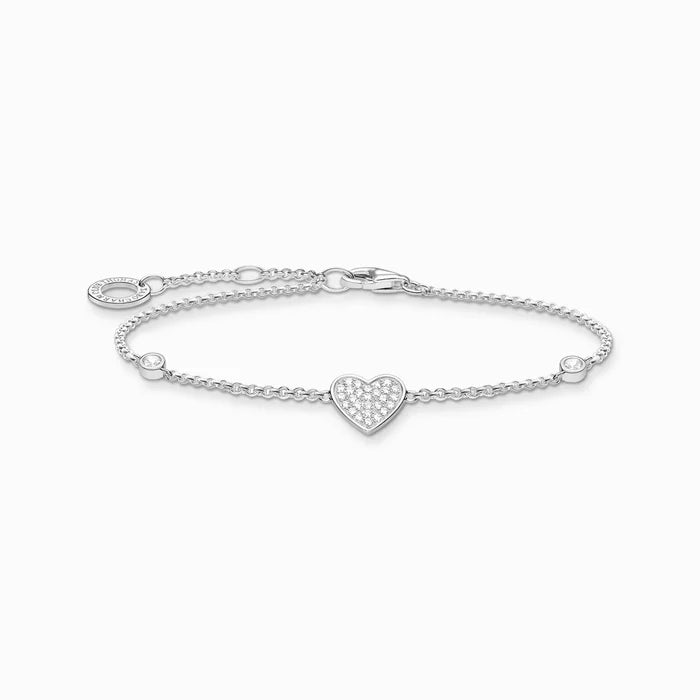Thomas Sabo Armband Herz mit Steinen silber – A1992-051-14-L19V