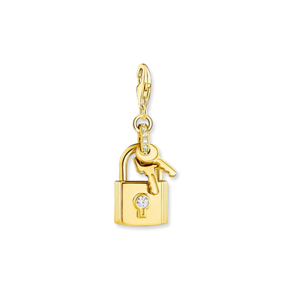 Thomas Sabo Charm-Anhänger Schloss mit Schlüssel gold – 1876-414-14
