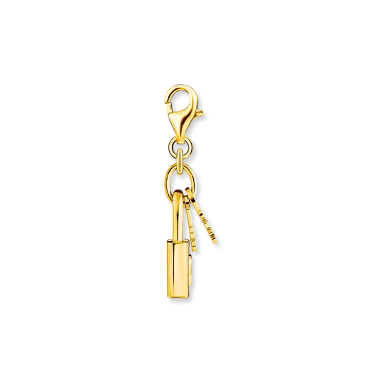 Thomas Sabo Charm-Anhänger Schloss mit Schlüssel gold – 1876-414-14