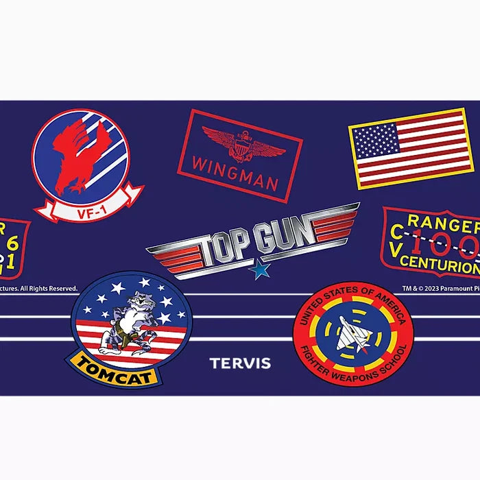 Top Gun - Patch Collage Stainless Steel with Slider Lid