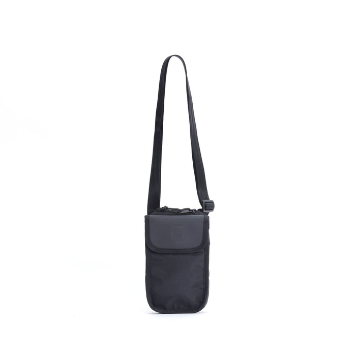 The full front of the Travel Tech Pouch in black