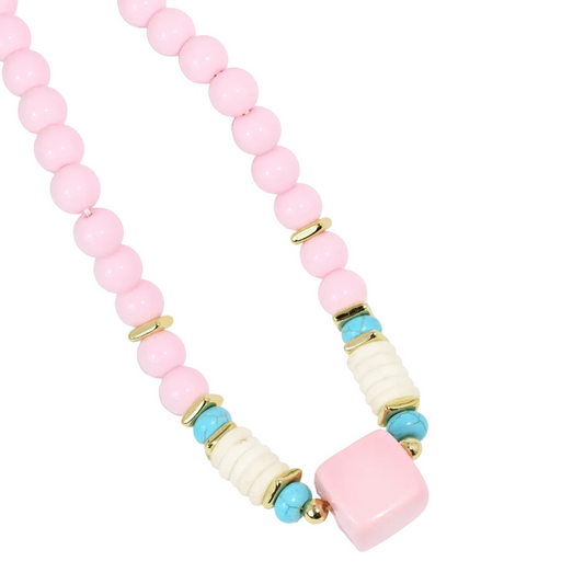 Treasure Jewels Inc. Trinket Light Pink Necklace