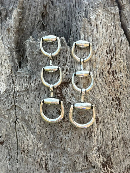 Trio Snaffle Bit Dangle Earrings