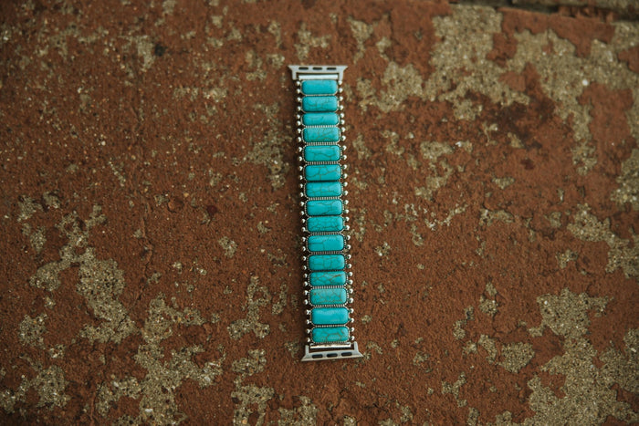 Turquoise Cluster Apple Watch Stretch Band