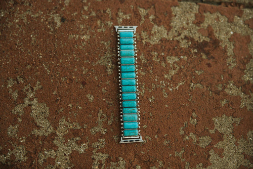 Turquoise Cluster Apple Watch Stretch Band