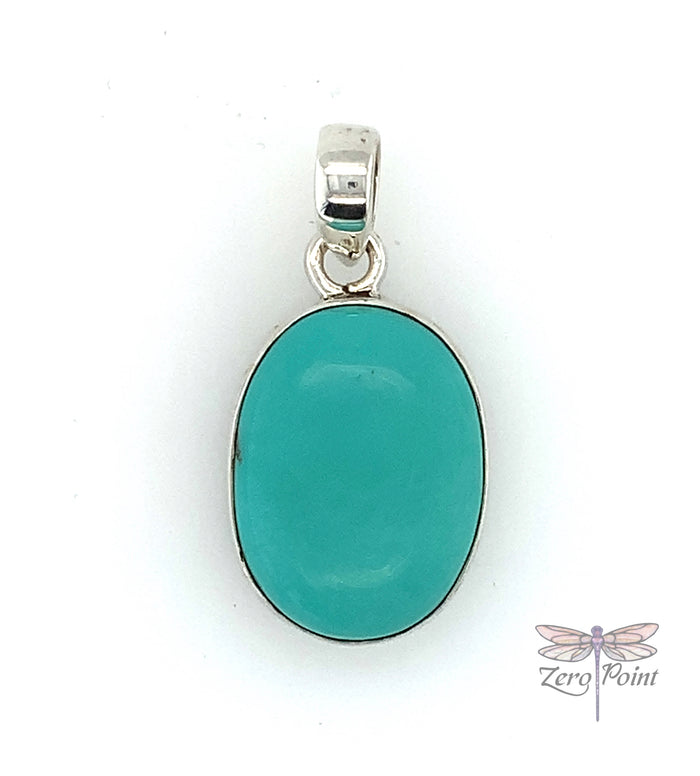 Turquoise Oval Pendant - Zero Point Crystals