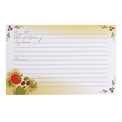 Tuscan Garden - My Family Recipes Recipe Cards