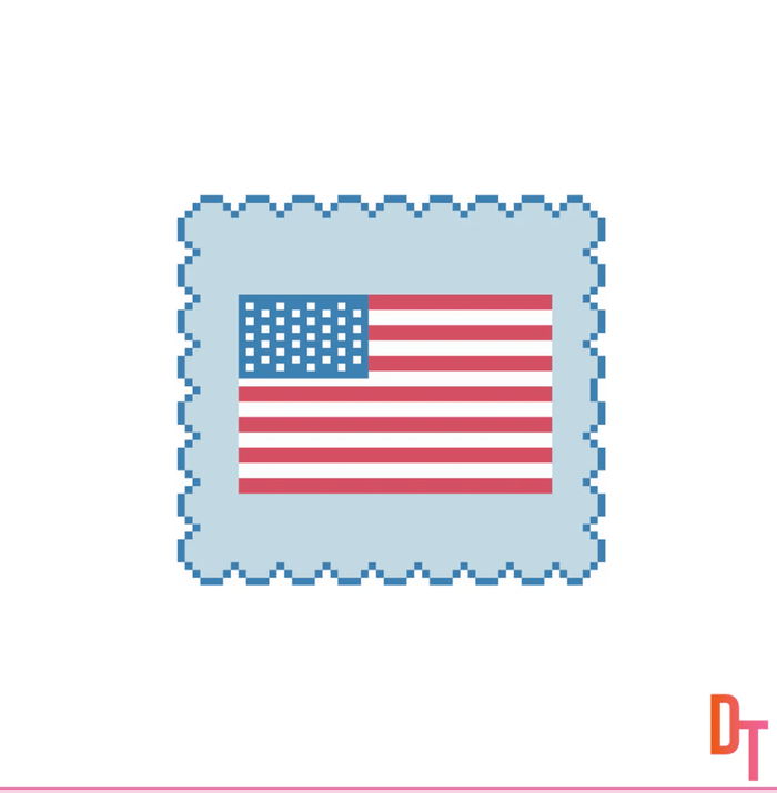 Duo Threads USA Flag Needlepoint Canvas