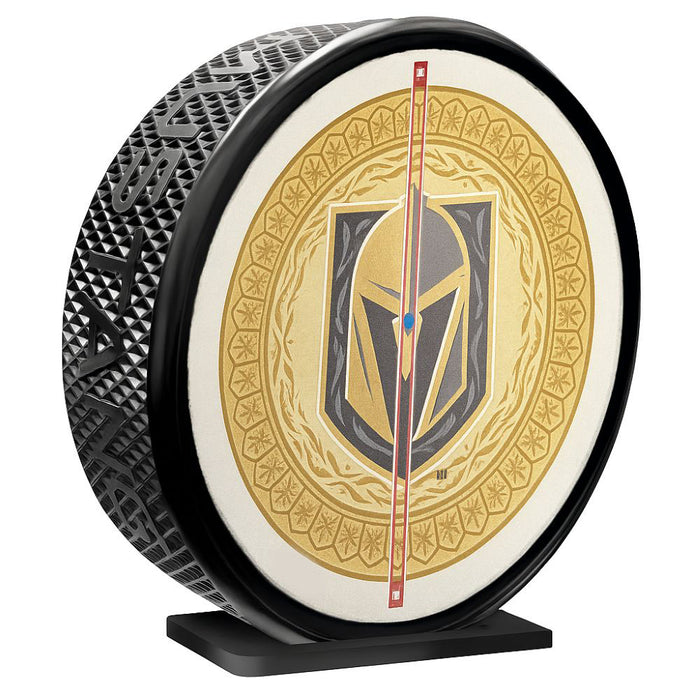 Vegas Golden Knights 8" Mega Center Ice Gold Puck - Vegas Team Store