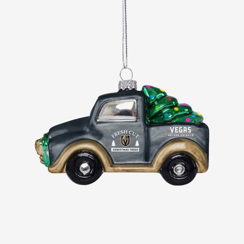 Vegas Golden Knights Blown Glass Truck Ornament