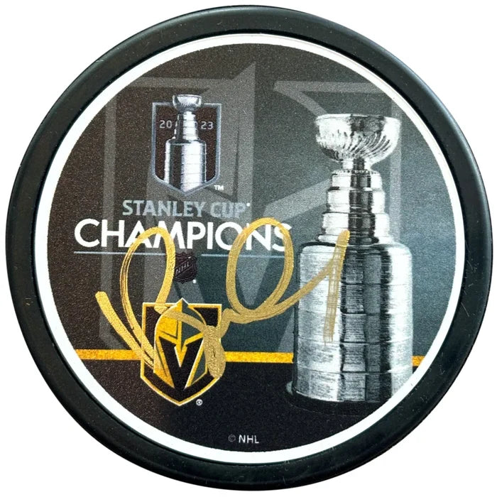 Vegas Golden Knights Bruce Cassidy Autographed Hockey Stanley Cup Puck