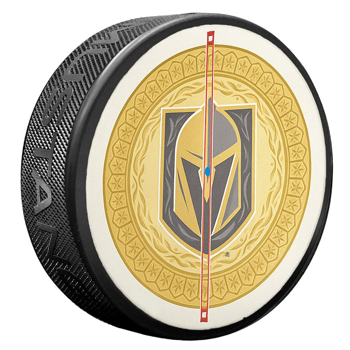 Vegas Golden Knights Center Ice Gold Puck