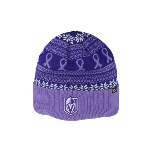 Vegas Golden Knights Hockey Fights Cancer Cuffed Knit