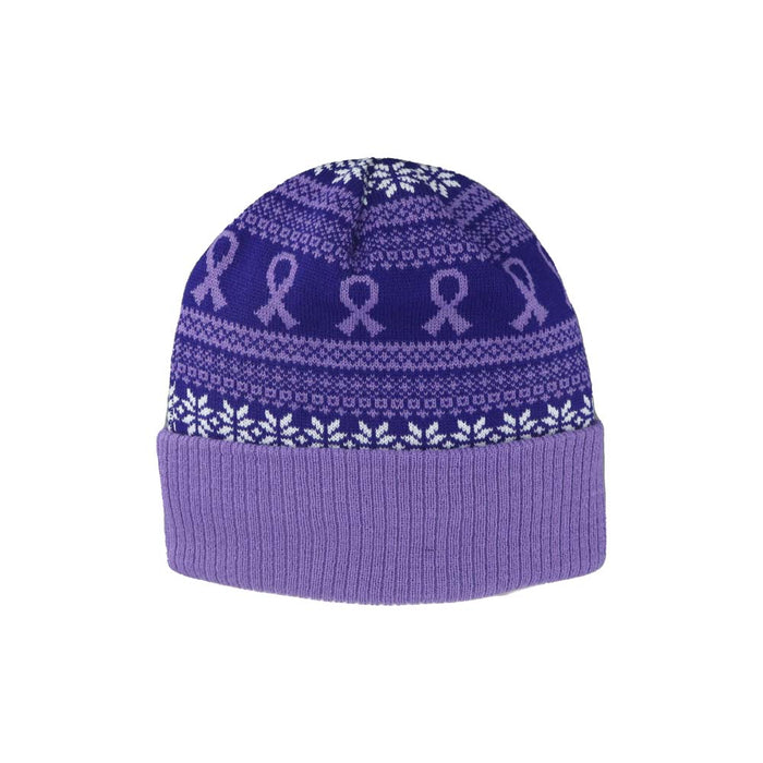 Vegas Golden Knights Hockey Fights Cancer Cuffed Knit