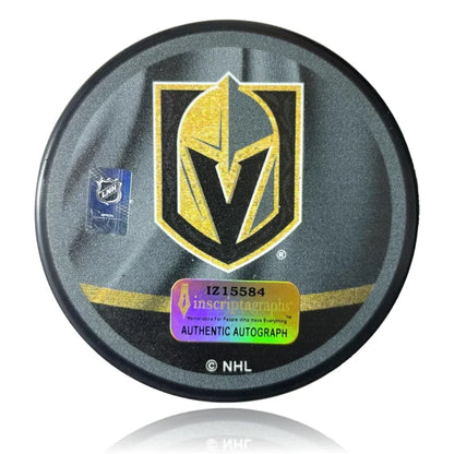 Vegas Golden Knights Keegan Kolesar Autographed Retro Puck