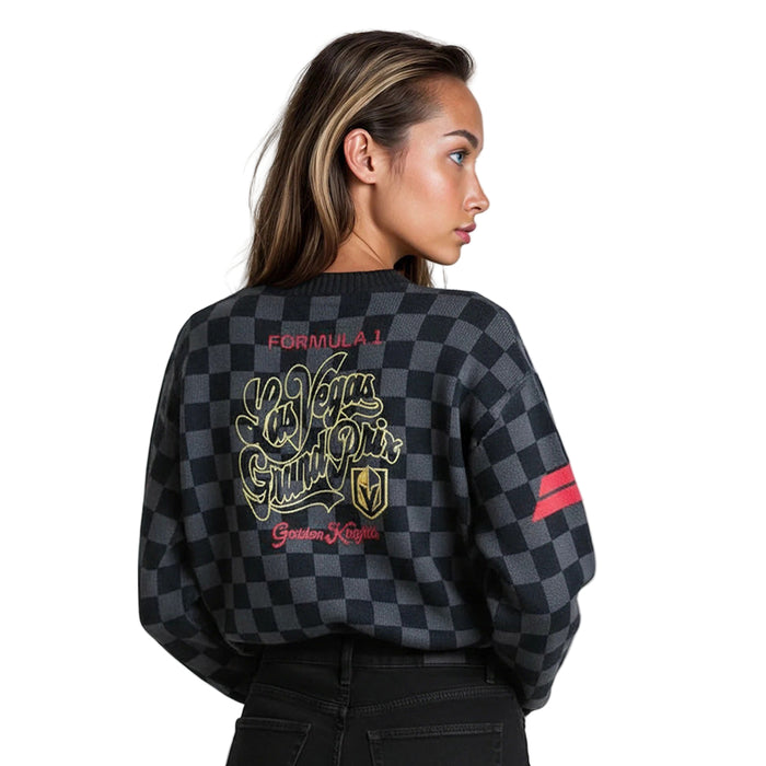 Vegas Golden Knights LV Grand Prix Cropped Cardigan - Vegas Team Store