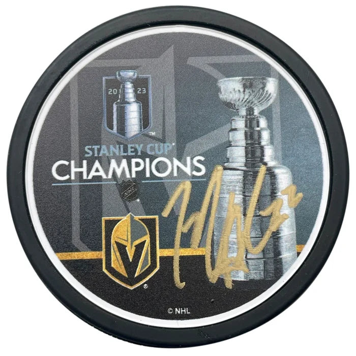 Vegas Golden Knights  Michael Amadio Autographed Stanley Cup Puck