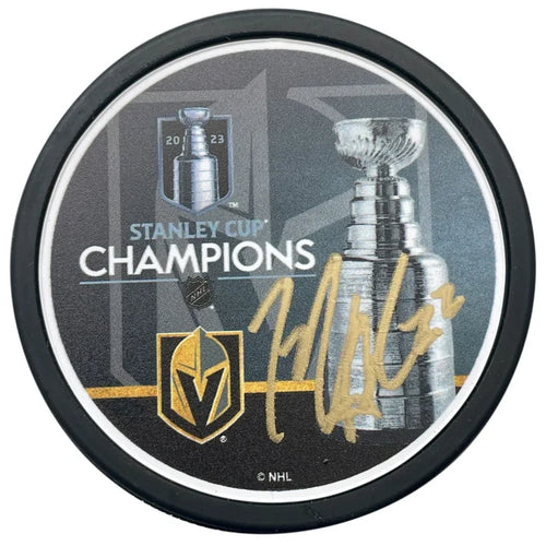 Vegas Golden Knights  Michael Amadio Autographed Stanley Cup Puck