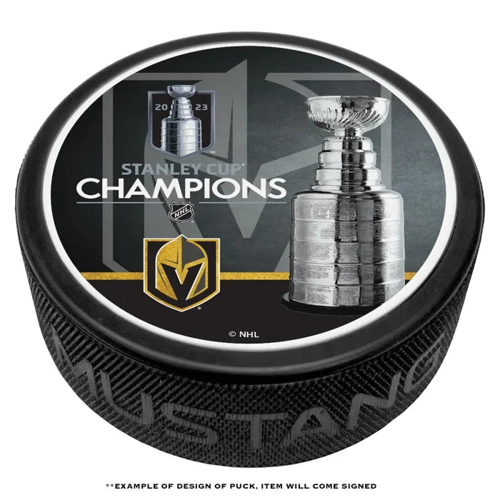 Vegas Golden Knights  Michael Amadio Autographed Stanley Cup Puck