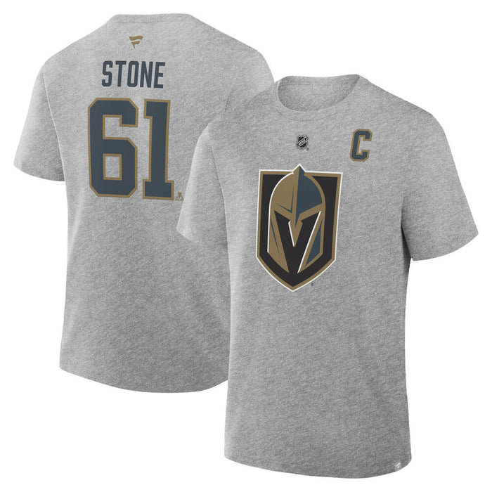 Vegas Golden Knights Stone Authentic Stack Name & Number tee - Vegas Team Store