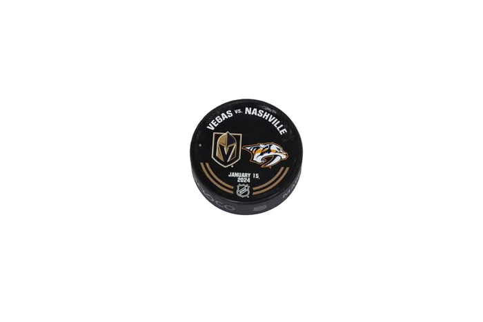 VGK vs NSH Warm-Up Puck-1/15/2024 - Vegas Team Store