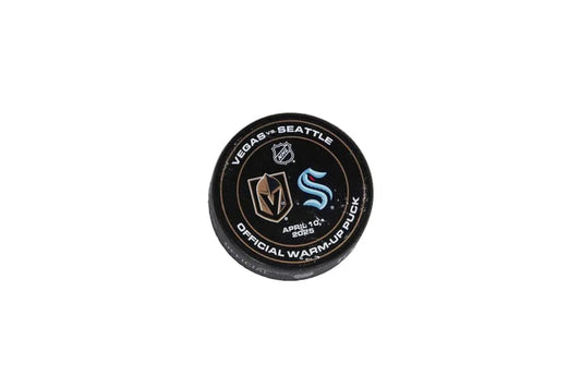 VGK vs SEA Warm-Up Puck-4/10/2025 - Vegas Team Store