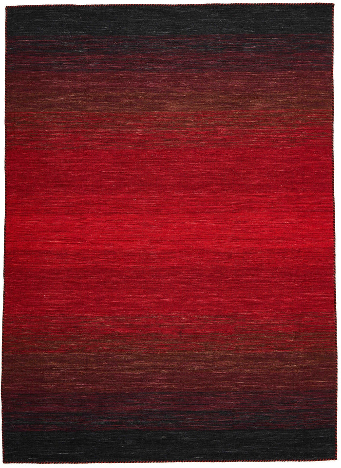 Vloerkleed MOMO Rugs Panorama Kelim Black Red