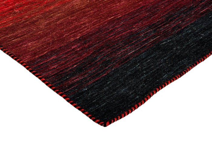 Vloerkleed MOMO Rugs Panorama Kelim Black Red