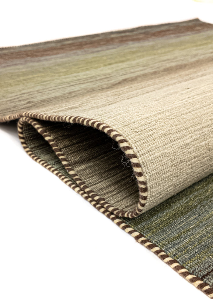Vloerkleed MOMO Rugs Panorama Kelim Green Multi