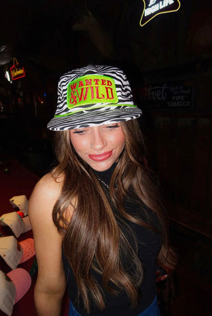 Wanted And Wild Zebra Embroidered Hat