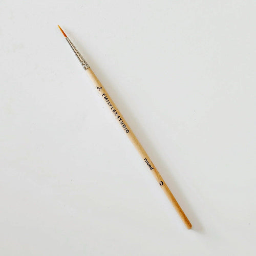 emily lex studio Watercolor paintbrush set of five wood brushes