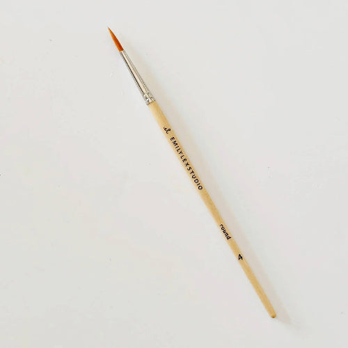 emily lex studio Watercolor paintbrush set of five wood brushes