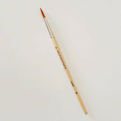 emily lex studio Watercolor paintbrush set of five wood brushes
