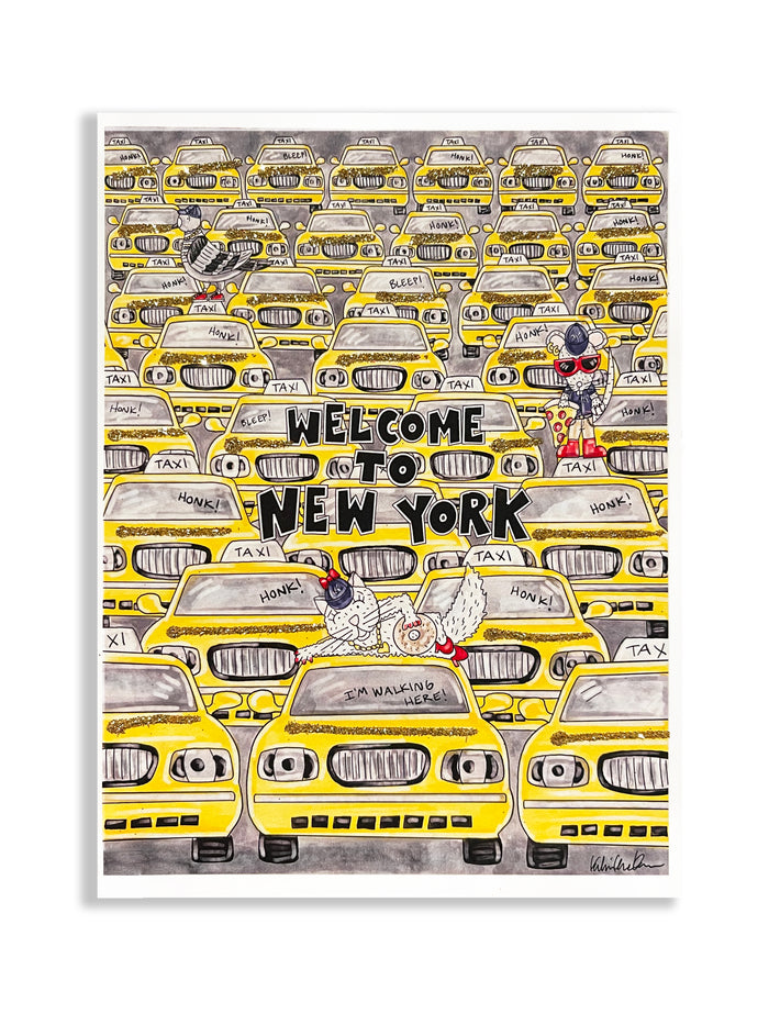 Welcome to New York Glitter Card