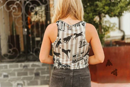 Western Horses Crop TopS