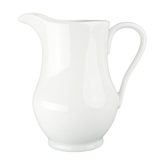 White Curvy Pitcher - 2 Qt
