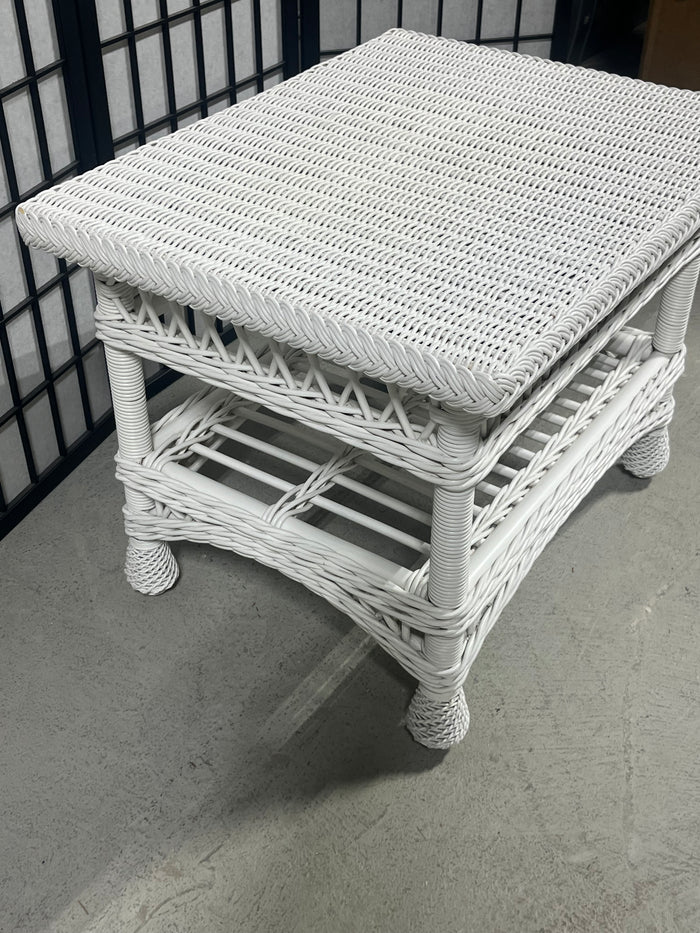 White Wicker Coffee Table