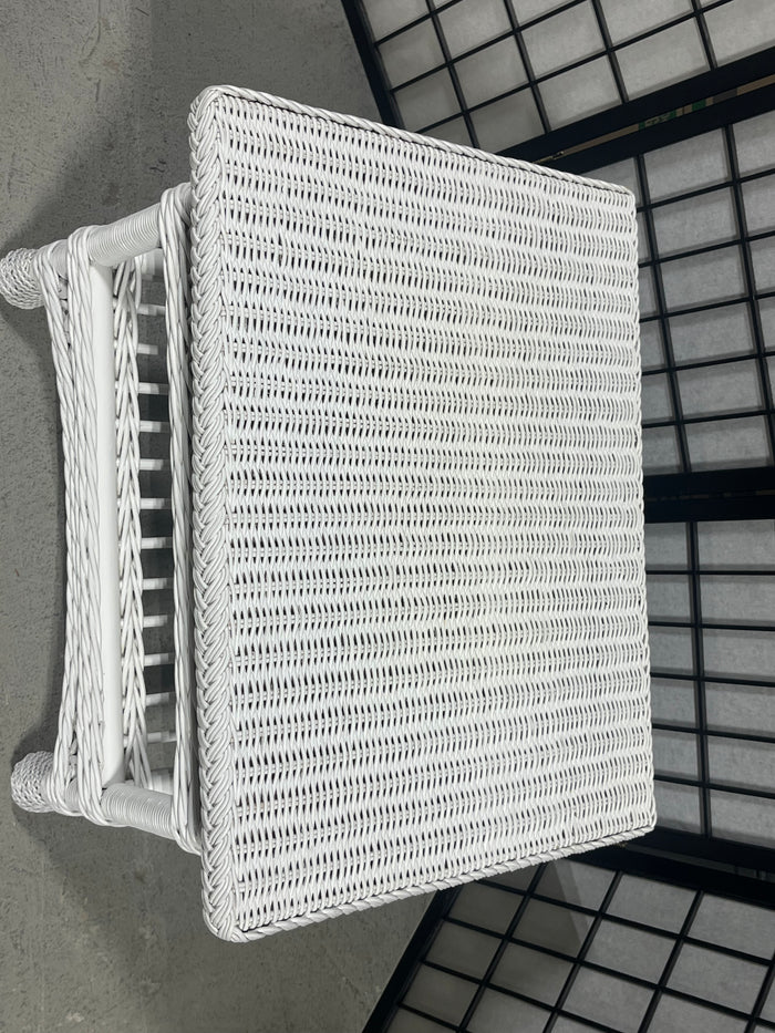 White Wicker Coffee Table