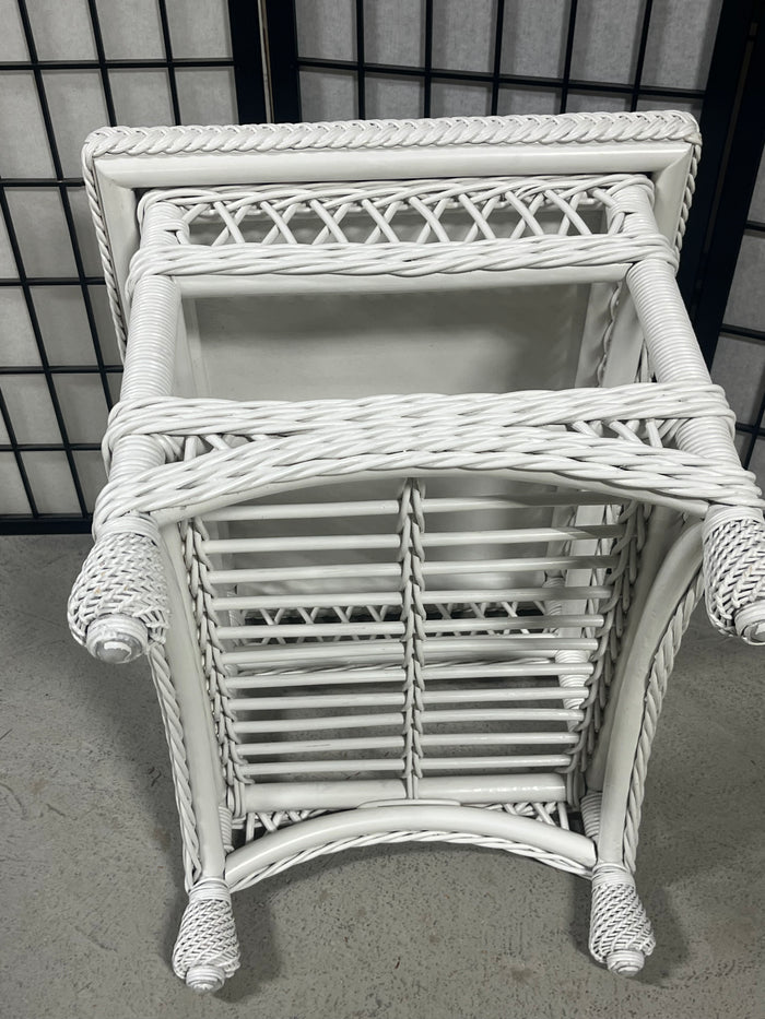 White Wicker Coffee Table