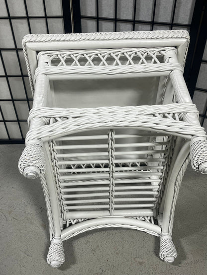 White Wicker Coffee Table