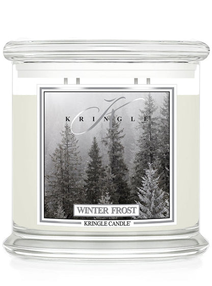 Kringle Candle with 'Winter Frost' label on a white background