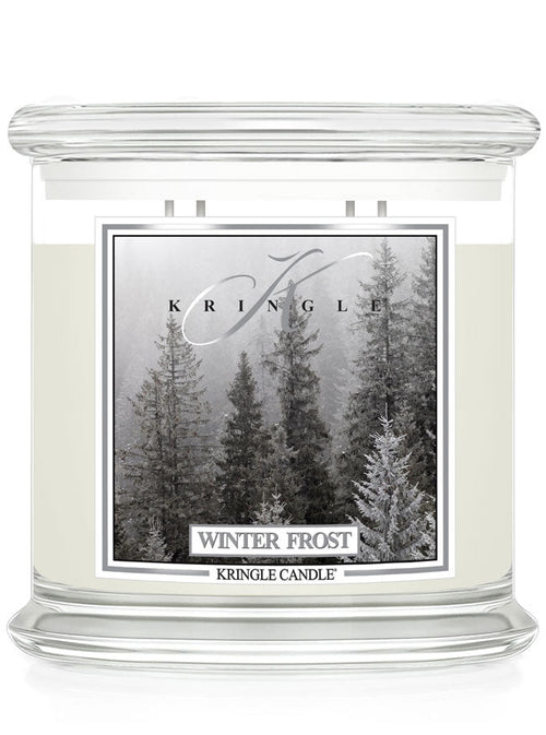 Kringle Candle with 'Winter Frost' label on a white background